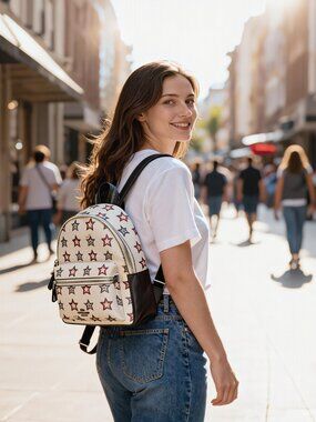 RARE Coach Mini Charlie Backpack Western Star Print Americana F72775